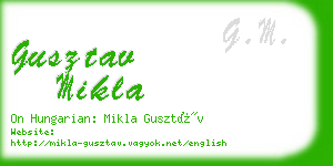 gusztav mikla business card